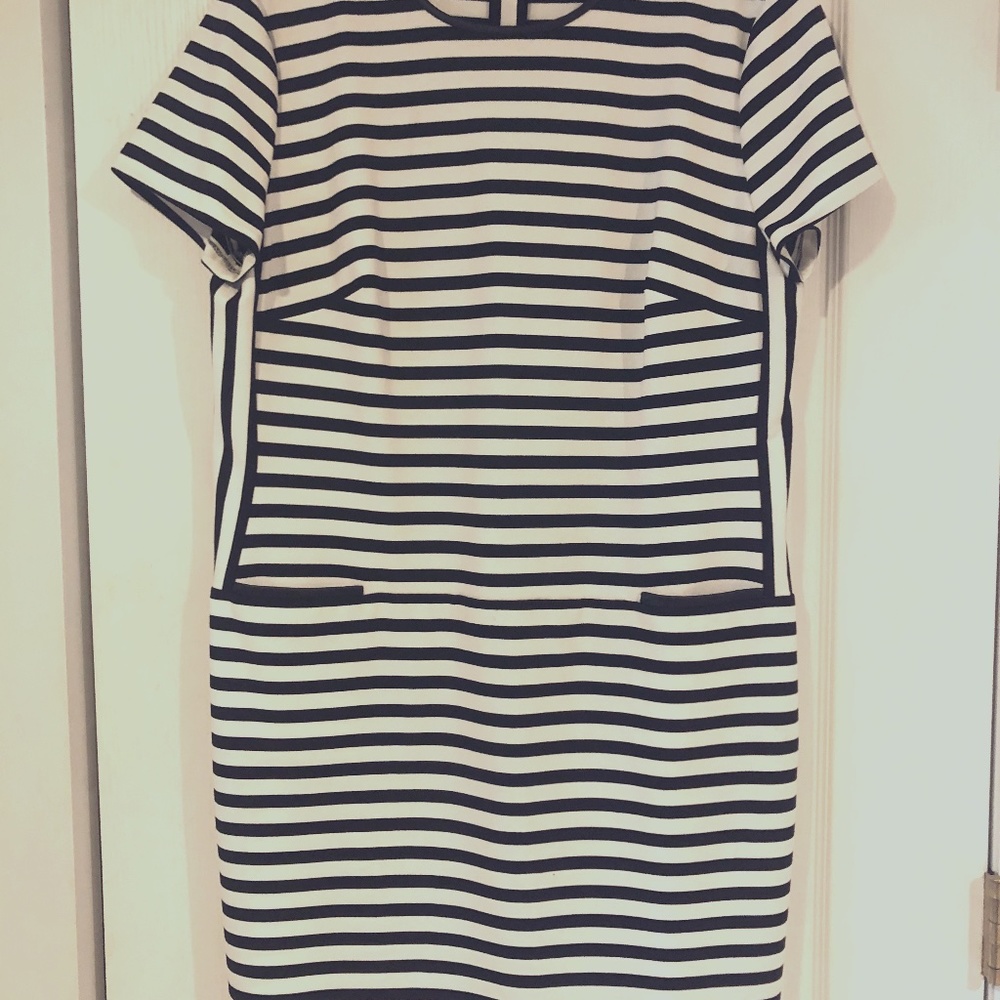 Lauren Ralph Lauren White/Black Striped Dress